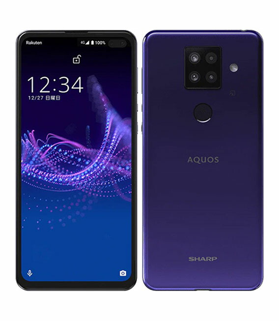 【中古】【安全性のある引き受ける】 AQUOS sense4 plus SH-M16[128GB] 可動性 パープル