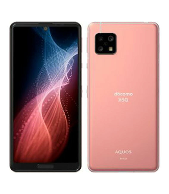 【中古】【安心保証】 AQUOS sense5G SH-53A[64GB] docomo コーラルレッド