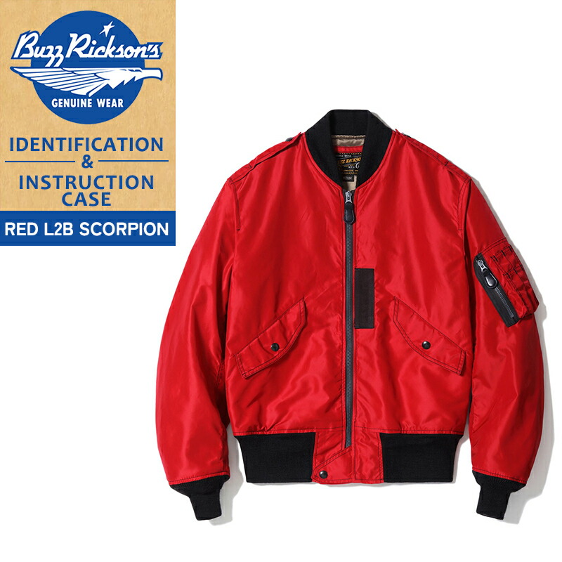 楽天市場】Buzz Rickson's レッドL-2Bスコーピオンフライトジャケット