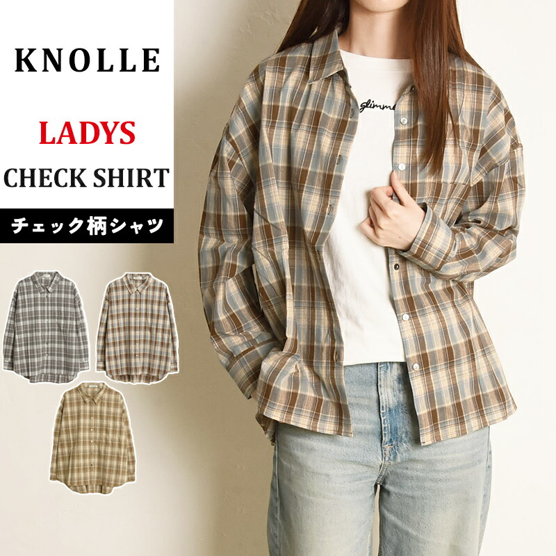 楽天市場】2025春夏新作 クノール KNOLLE チェックシャツ