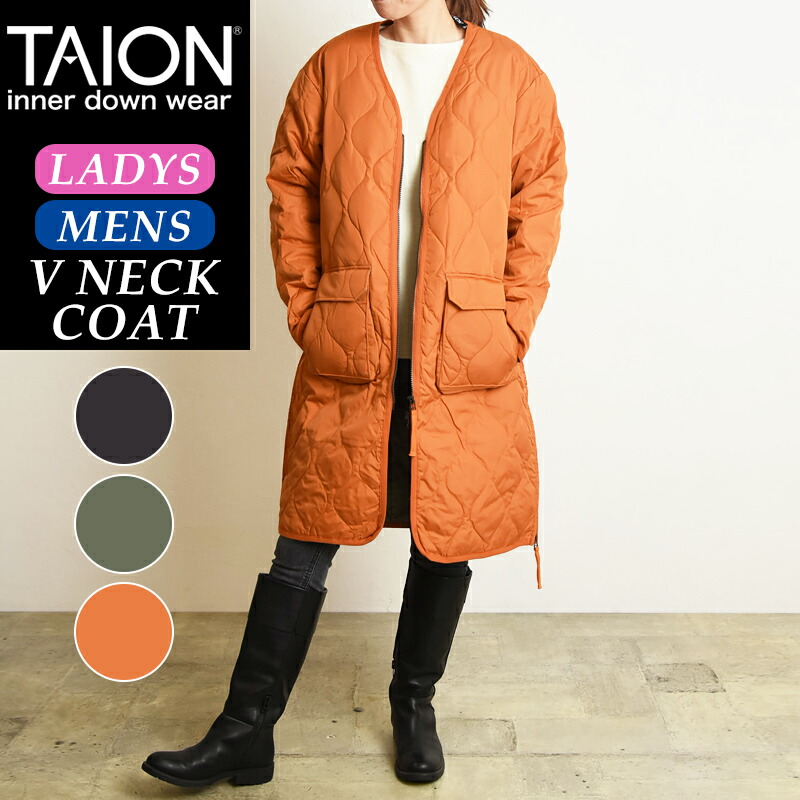 美品 TAION ミリタリーキルトダウンJKT OLIVE Mサイズ ミリタリー オーバーサイズクルーネック ダウンジャケット