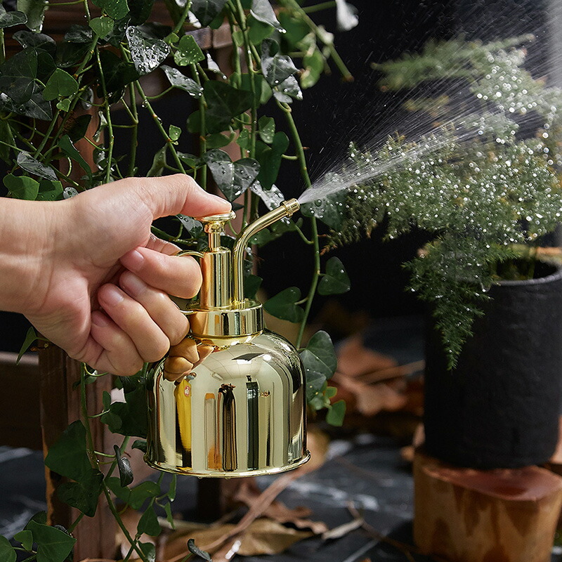 じょうろ ジョーロ スプレーボトル 霧吹き ステンレス製 観葉植物 250ml ガーデニング 掃除 園芸