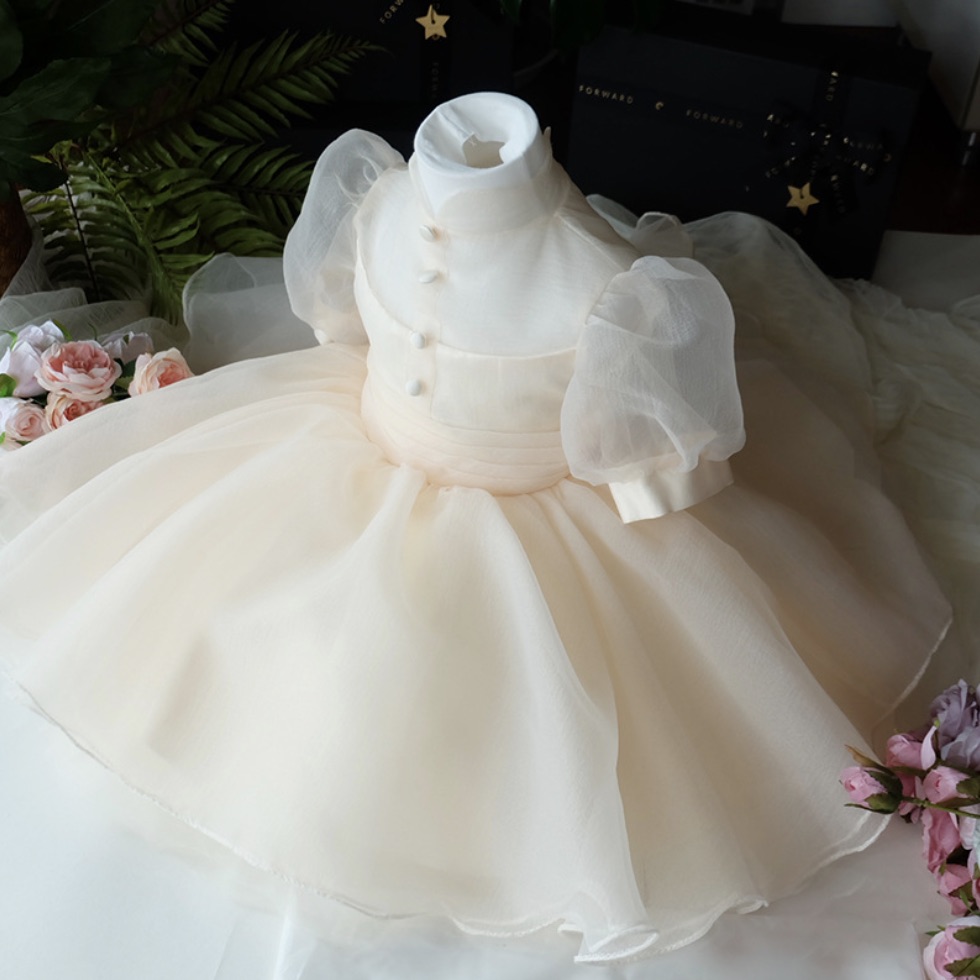 ドレス キッズ ワンピース ベビー 結婚式 ハーフバースデー 半袖 チュール レース 子供服 子ども服 女の子 1歳 誕生日 フォーマル 80 90  100 送料無料 メール便 【SALE／69%OFF】