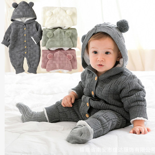 楽天市場】【くまさんベビーパーカー】ロンパース くまさん くまみみ