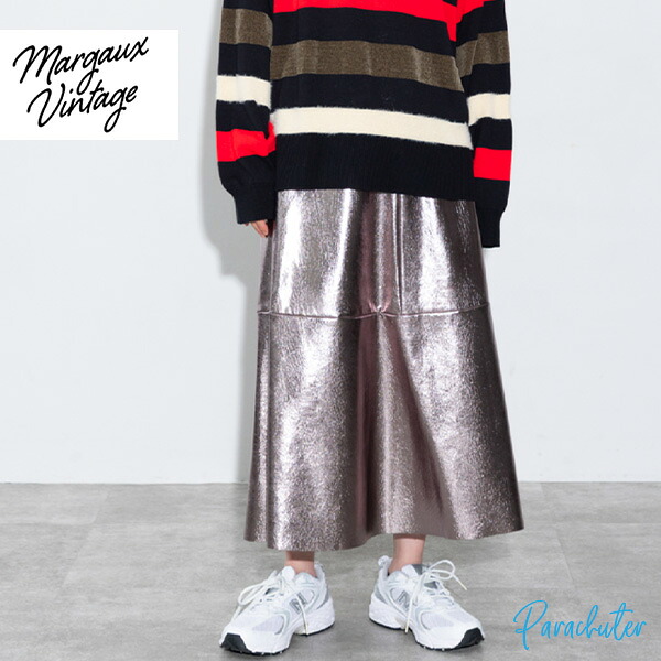 ご予約商品 POINTアップ【MARGAUX VINTAGE】マルゴーヴィンテージ MG SK - 26124 - A メタリックスカート 2026 ご予約 人気 30代 40代 50代 60代 セレクトショップ パラシューター オンラインショップ 正規取扱店｜セレクトショップ Parachuter