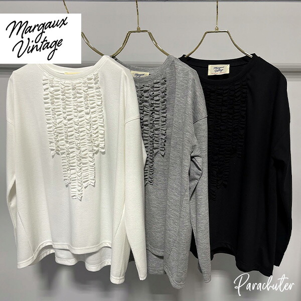 ご予約商品 POINTアップ【MARGAUX VINTAGE】マルゴーヴィンテージ MG CT - 26147 - A フリルトップス 2026 ご予約 人気 30代 40代 50代 60代 セレクトショップ パラシューター オンラインショップ 正規取扱店|セレクトショップ Parachuter