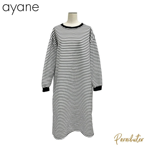 ご予約商品 ポイントアップ 【ayane】アヤン 876835 裏起毛ボーダーワンピース セレクトショップ パラシューター アヤン ayane 公式 オンラインショップ 正規取扱店｜セレクトショップ Parachuter