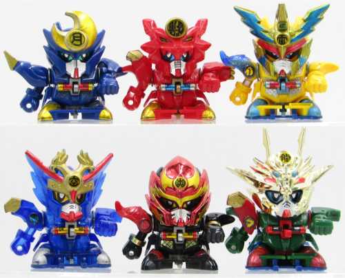【中古】「SDガンダム シャドー忍伝」メダルマスター 6種セット 箱なし 組立済 塗装あり 欠品あり 破損あり|ゲートナー 店