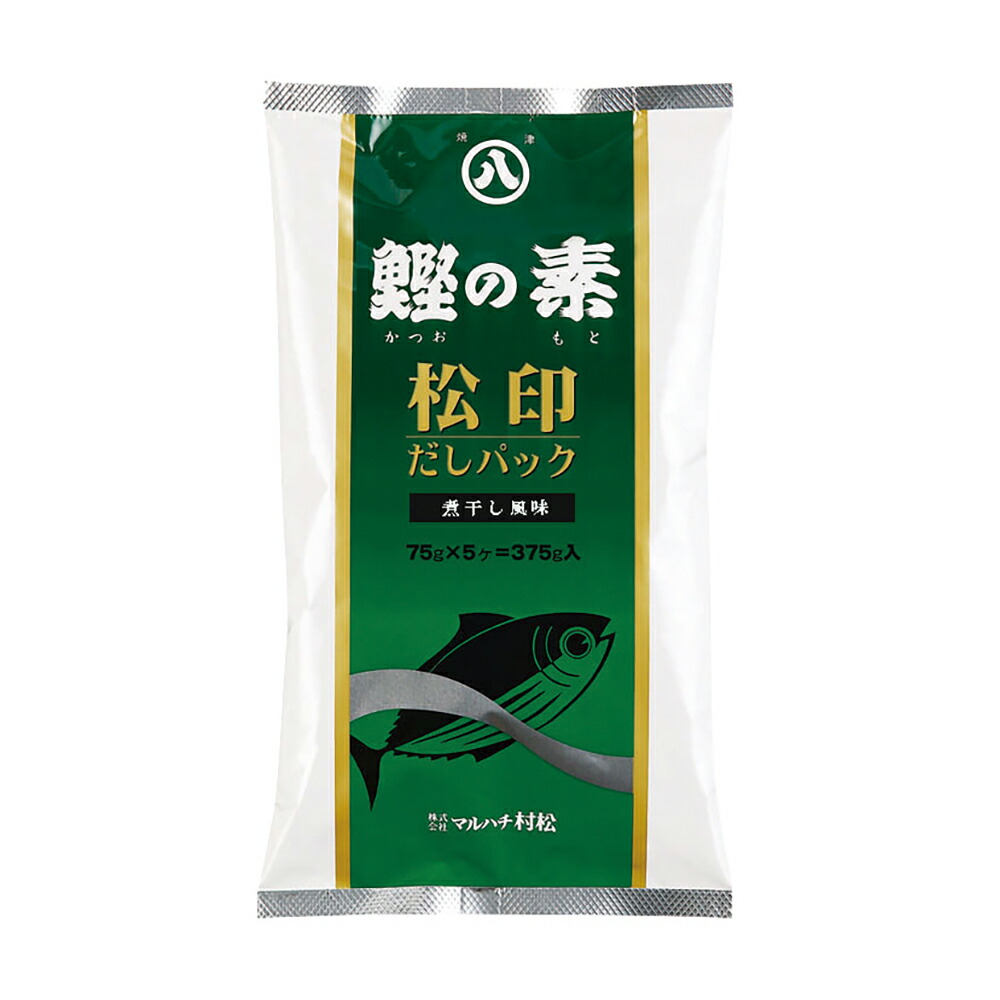 【ケース販売 24個入1ケース】マルハチ村松 鰹の素 松印 だしＰ 煮干風味 75g×5 24袋 425,498円