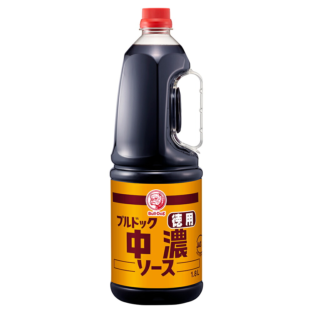 【ケース販売 6個入1ケース】ブルドック 徳用中濃ソースハンディパック 1.8L 1本
