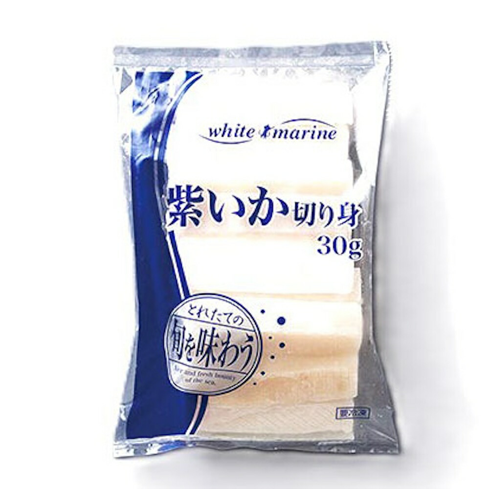 【冷凍便】 【ケース販売 4個入1ケース】ホワイトマリン 紫イカ切身 鹿の子 ＩＱＦ 40g×25 1袋