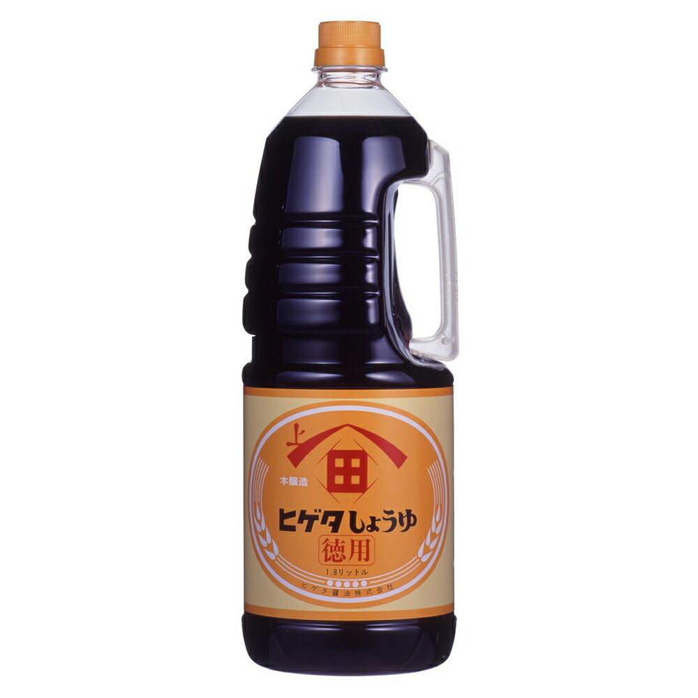 【常温便】 【ケース販売 6個入1ケース】ヒゲタ ハンディーペット徳用醤油 1.8L 1本
