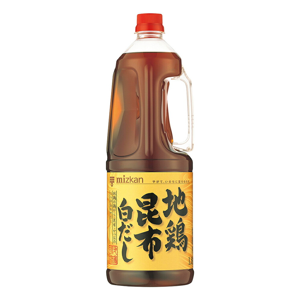 【常温便】 【ケース販売 6個入1ケース】ミツカン 地鶏昆布白だし 1.8L 1本