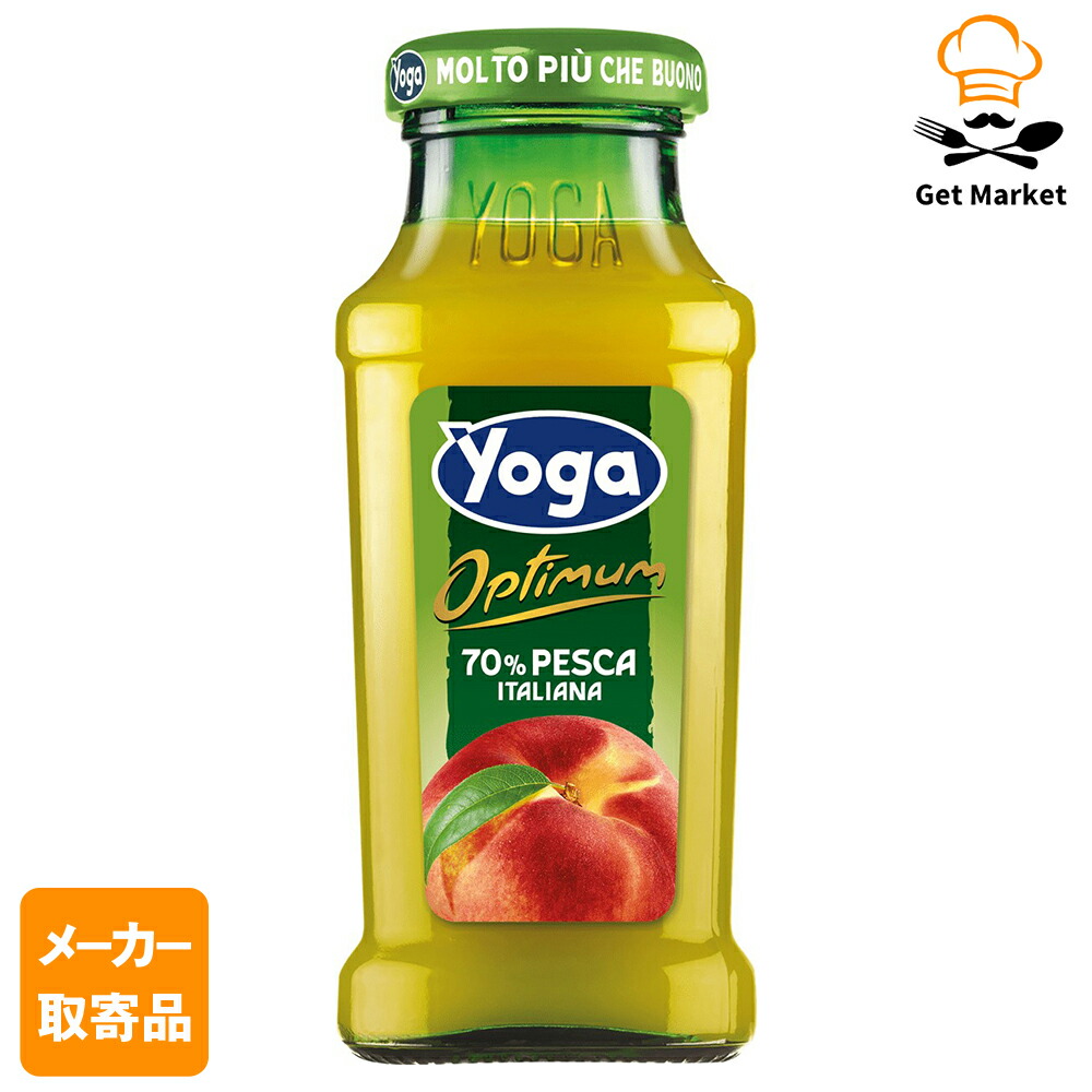 【メーカー取寄品】 モンテ物産 ヨーガ スッコ・ディ・ペスカ（ピーチ） 200ml 瓶×24個入1ケース ジュース