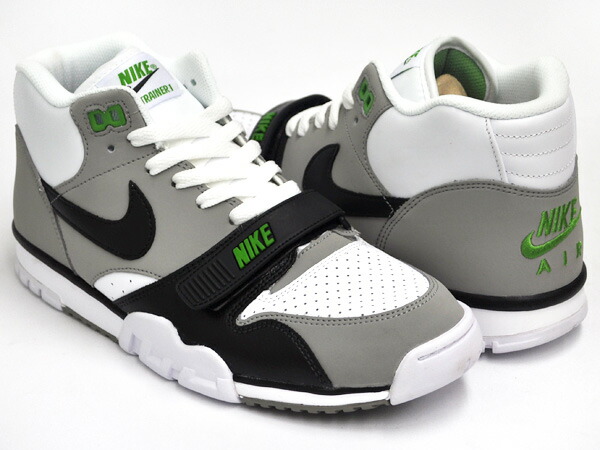 楽天市場 Nike Air Trainer 1 Mid Premium Le ナイキ エア トレーナー 1 ミッド プレミアム White Black Ntrl Gry Chlrphyll ｇｅｔｔｒｙ