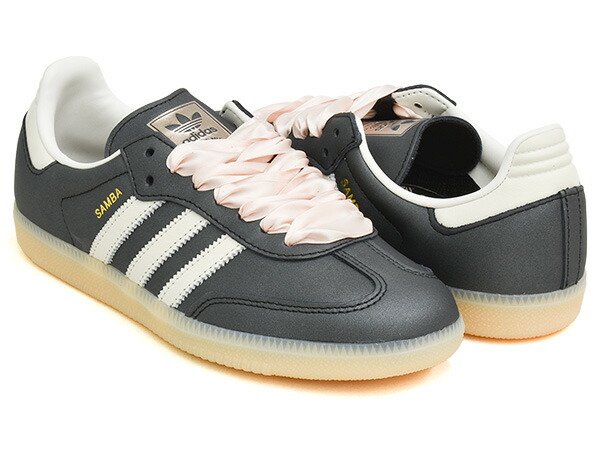 adidas SAMBA OG W 【アディダス サンバ オージー】 【オリジナル テラス ファッション】 【インドア トレーニング トレーナー カジュアル メンズ ウィメンズ レディース ブラック ピンク】 CBLACK / OWHITE / WONQUA