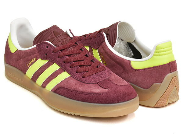 adidas Skateboarding PUIG SAMBA 【アディダス スケートボーディング プイグ サンバ】 【ルーカス・プイグ Lucas Puig】 【スケートボード シューズ スケシュー バーガンディ イエロー】 MAROON / SESOYE / SHARED