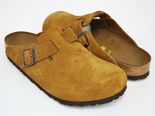 birkenstock boston brown suede