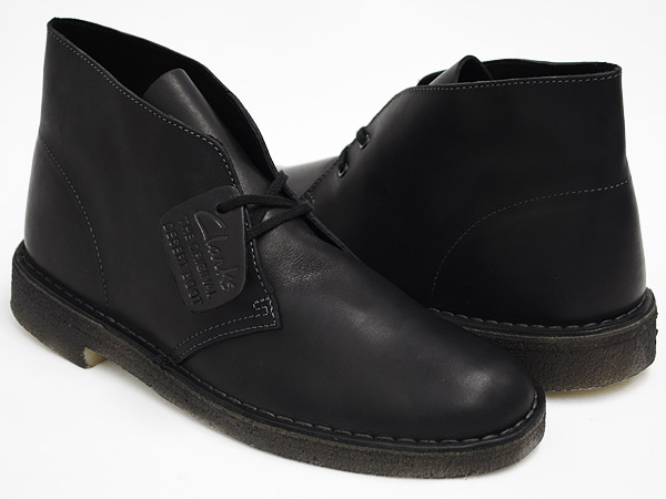 clarks men's desert boots 77967 black leather