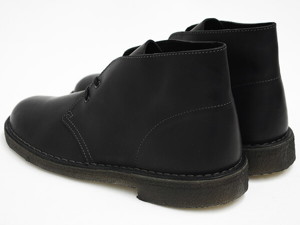 clarks desert boot black leather