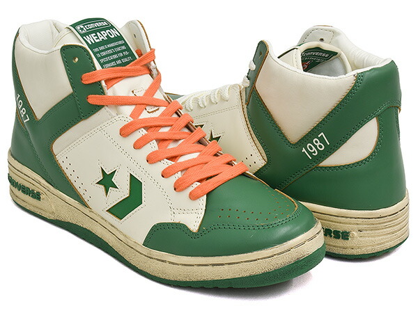 CONVERSE WEAPON HI / STRANGER THINGS 5 【コンバース ウエポン ハイ】 【ストレンジャー・シングス 未知の世界 シーズン5 ホーキンス・ハイスクール グリーン ホワイト】 GREEN / WHITE
