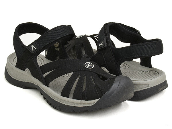 KEEN WOMEN ROSE SANDAL 【キーン ウィメンズ ローズ サンダル】 【アウトドア スポーツ サンダル フェス キャンプ 水陸両用 レディース ブラック】 BLACK / NEUTRAL GRAY