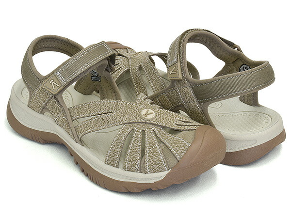 KEEN WOMEN ROSE SANDAL 【キーン ウィメンズ ローズ サンダル】 【アウトドア スポーツ サンダル フェス キャンプ 水陸両用 レディース ブラック ベージュ グレージュ】 BRINDLE / SHITAKE