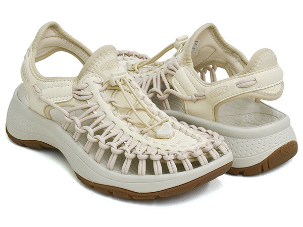 KEEN WOMEN UNEEK ASTORIA 【キーン ウィメンズ ユニーク アストリア】 【厚底 オープン エア スニーカー サンダル アウトドア スポーツ フェス キャンプ レディース】 BIRCH / SILVER BIRCH