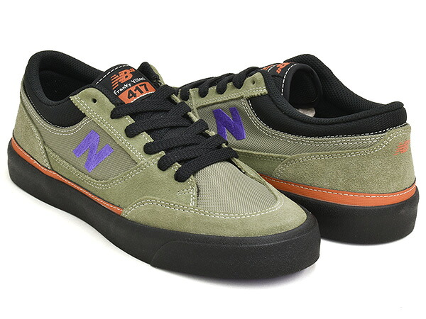 【現価格での販売は7/26 23:59まで】NEW BALANCE NUMERIC UN417L FWM【ニューバランス ヌメリック 417 ロー】【フランキー・ヴィラニ Franky Villani】【スケートボード スケート シューズ スケシュー NB オリーブ パープル】GREEN / BLUE｜ＧＥＴＴＲＹ