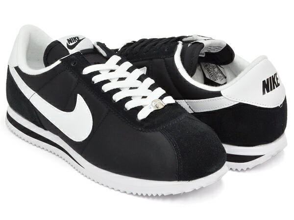 nylon black nike cortez