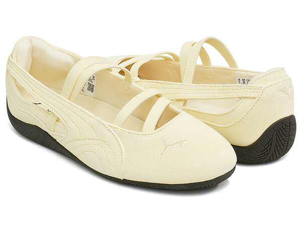PUMA SPEEDCAT BALLET SD WNS【プーマ スピードキャット バレエ スウェード ウィメンズ】【レーシング ドライビング シューズ ロープロファイル フラット レースコア バレエコア レディース ブ バニラ ライトイエロー】CREAMY VANILLA｜ＧＥＴＴＲＹ