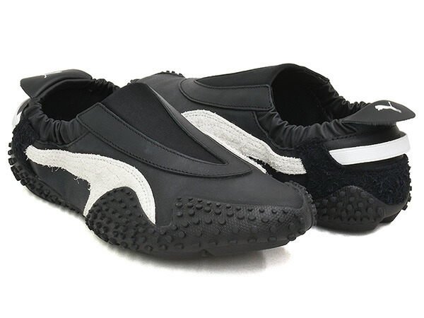 PUMA MOSTRO MOVE WNS 【プーマ モストロ ムーブ ウィメンズ】 【シャーリング ギャザー バレエ スリッポン スパイク シューズ ロープロファイル レースコア レディース ブラック ホワイト】 PUMA BLACK - PUMA WHITE
