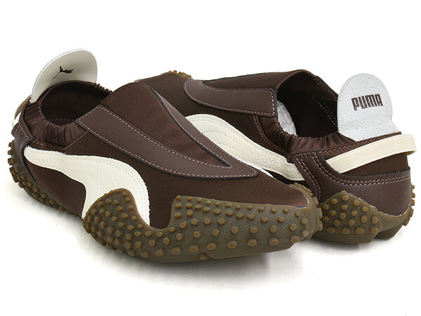 PUMA MOSTRO MOVE VENUS WNS 【プーマ モストロ ムーブ ヴィーナス ウィメンズ】 【シャーリング ギャザー バレエ スリッポン スパイク シューズ ロープロファイル レースコア レディース ブラウン】 CHOCOLATE BROWN - CHOCOLATE