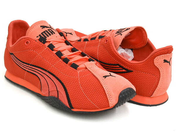 PUMA H-STREET EMBROIDERY 【プーマ エイチ ストリート エンブロイダリー】 【ロープロファイル 薄底 シューズ スニーカー メンズ ウィメンズ レディース ロゼ ROSE BLACKPINK レッド】 CANDY APPLE - RED GLAMOUR
