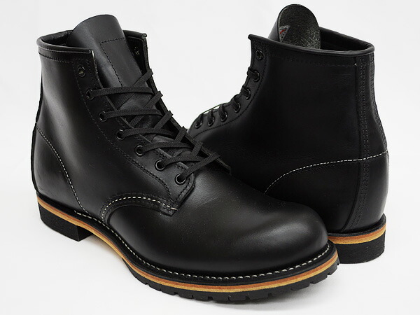 red wing round toe black