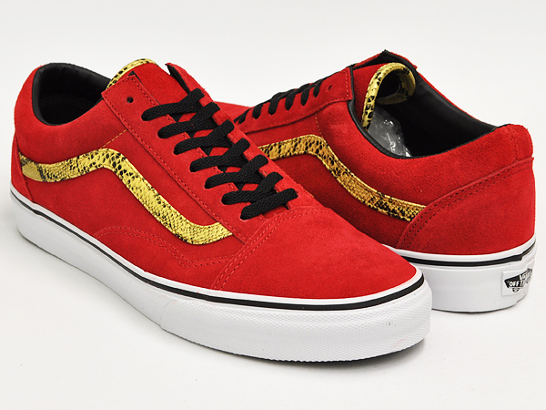 red and gold vans