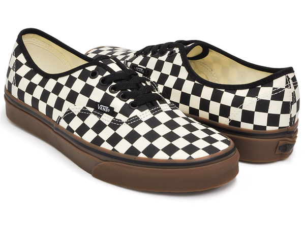 checkerboard vans gum sole