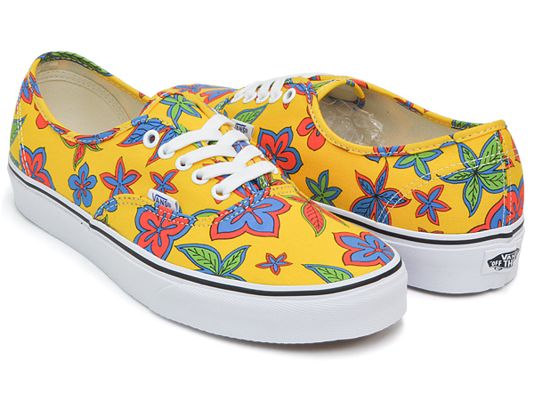 yellow vans with flowers