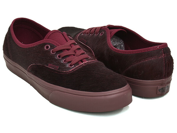 VANS AUTHENTIC 【バンズ オーセンティック】 【ポニーヘア ポートレッド バーガンディ レッド】 PONY HAIR PORT