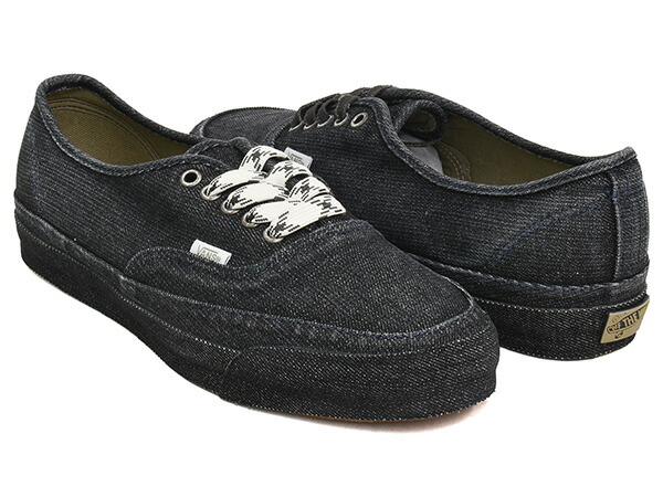 VANS PREMIUM LX AUTHENTIC 44【バンズ プレミアム エルエックス オーセンティック ラックス】【ボルト VAULT オーティーダブリュー OTW デニム ブラック】DENIM BLACK｜ＧＥＴＴＲＹ