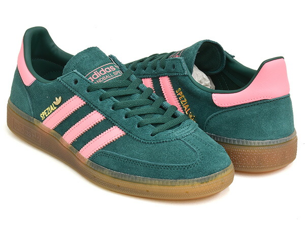 adidas HANDBALL SPEZIAL W【アディダス ハンドボール スペツィアル 特別 ウィメンズ】【中庭 流行り物 形づくる 調教師 レディース 緑であること サクラ色】CGREEN / PINSPA / GOLDMT