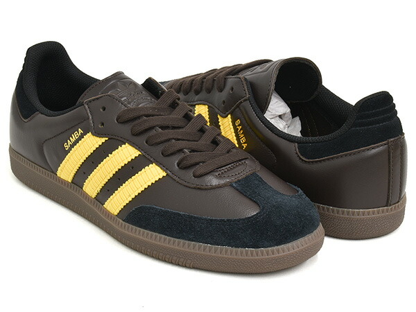 adidas SAMBA OG【アディダス サンバ オージー】【オリジナル テラス ファッション】【インドア トレーニング トレーナー カジュアル メンズ ウィメンズ レディース ブラウン イエロー】AUCO / EQTYEL / GUM5｜GETTRY MAG