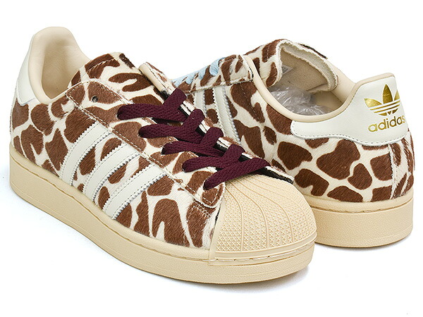 adidas SUPERSTAR II W【アディダス スーパースター 2 ウィメンズ】【バスケットボール シューズ カジュアル スニーカー レディース メンズ アニマル ジラフ キリン】CRLI / IVORY / GOLDMT｜GETTRY MAG 14,454円