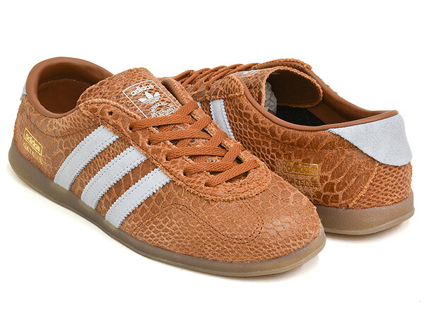 adidas GAZELLE LO PRO W【アディダス ガッツレー ロー プロ ウィメンズ ガゼル】【ロープロファイル テラス ファッション トレーニング トレーナー カジュアル メンズ ウィメンズ レディース クロコ スネイク ブラウン ブルー】DUBR / CRSK / GUM5|GETTRY MAG