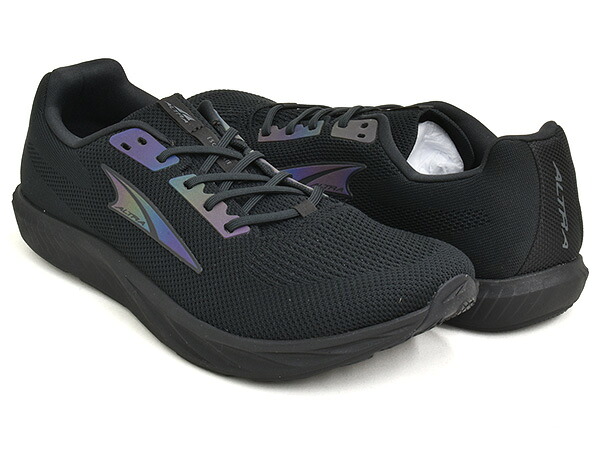 【現価格での販売は4/12 23/59まで】 ALTRA M ESCALANTE 4 【アルトラ メンズ エスカランテ 4】 【ロード ランニング ウォーキング シューズ スニーカー ゼロドロップ フットシェイプ ブラック】 BLACK / IRIDESCENT