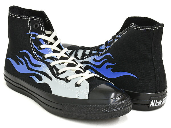 CONVERSE ALL STAR AGED IGNT HI 【コンバース オールスター エイジド ハイ】 【イグナイト フレイム ファイヤー 炎 IGNITE ブラック ブルーフレイム】 BLACK / BLUE FLAME (1SE936)