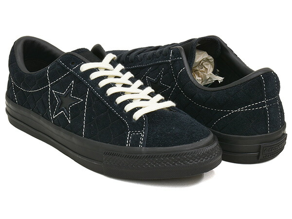 【現通貨価値での売りわたすは6/16 23:59まで】CONVERSE SKATEBOARDING ONE STAR SK / HEEL COLLECTIVE【コンバース スケートボーディング 壱はやりっ児 エスケー】【ヒールコレクティブ 滑る スケシュー 黒いこと白黒】BLACK MONOCHROME (1SE032)