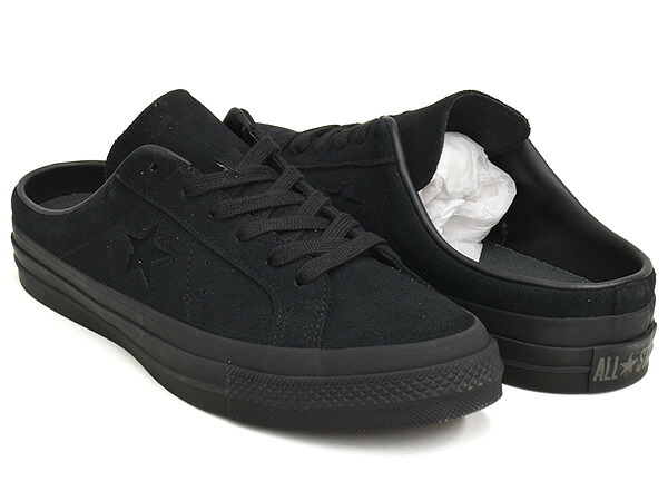 CONVERSE ONE STAR SUEDE MULE【コンバース ワンスター スエード スウェード】【ミュール 海外製 ブラックモノクローム】BLACK MONOCHROME|GETTRY MAG