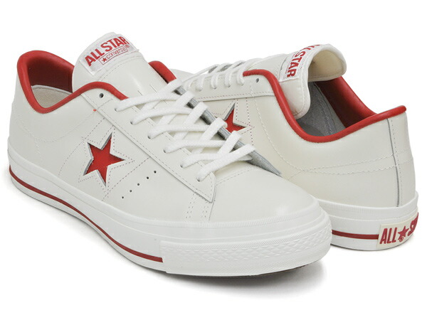 77時期特定化途絶セール Converse One Star J コンバース 壱エトワール メード 布施屋 ジャパン 日本製 White Red La Consoude Au Jardin Fr