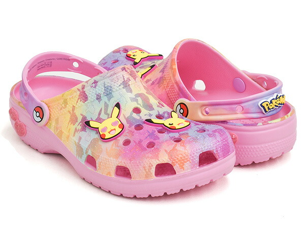 crocs KIDS' PIKACHU PINK CLASSIC CLOG【クロックス キッズ クラシック クロッグ】【ポケモン ピカチュウ ピンク】【サンダル ジュニア ウィメンズ レディース 限定】MULTI画像